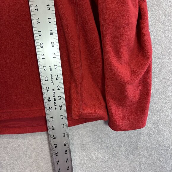 Elephant Head Red Fleece Pullover Jacket S 1/4 Zip Long Sleeve Alabama Roll Tide - Picture 5 of 8